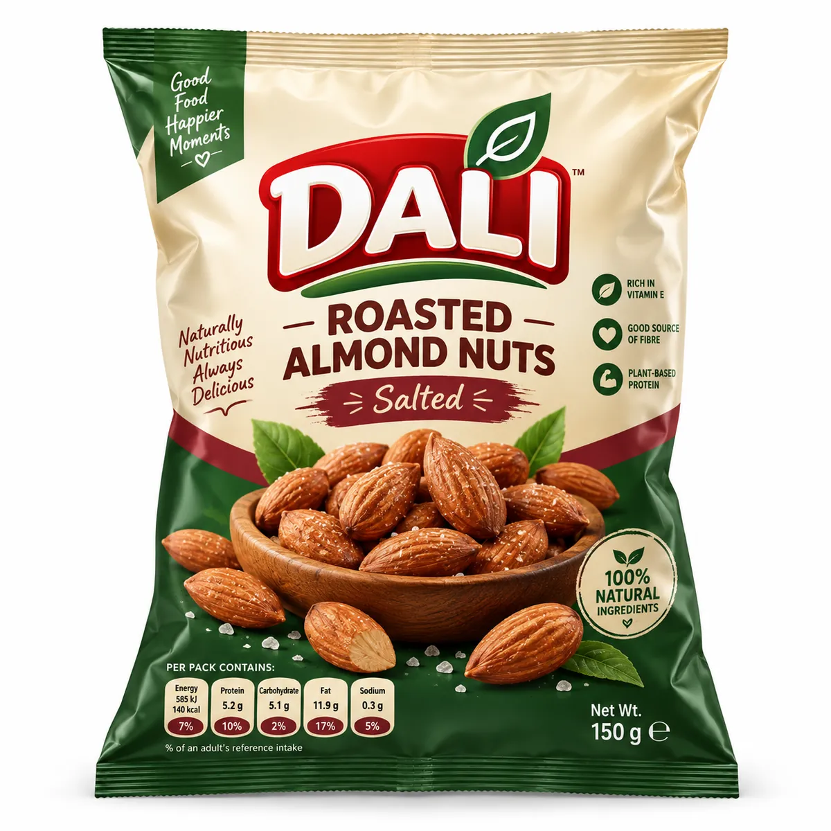 Dali salted roasted almond nuts pack