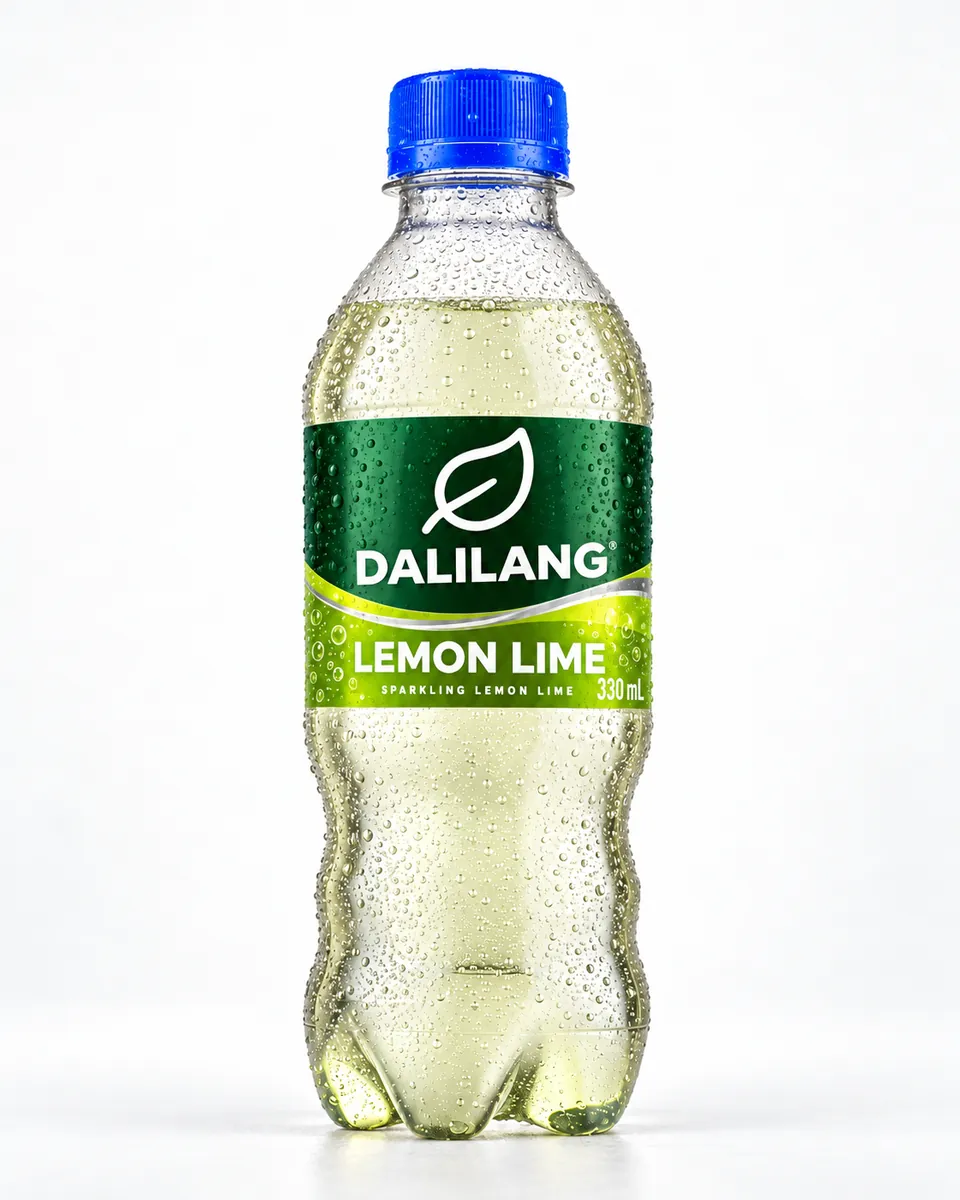 Dali lemon lime soft drink bottle