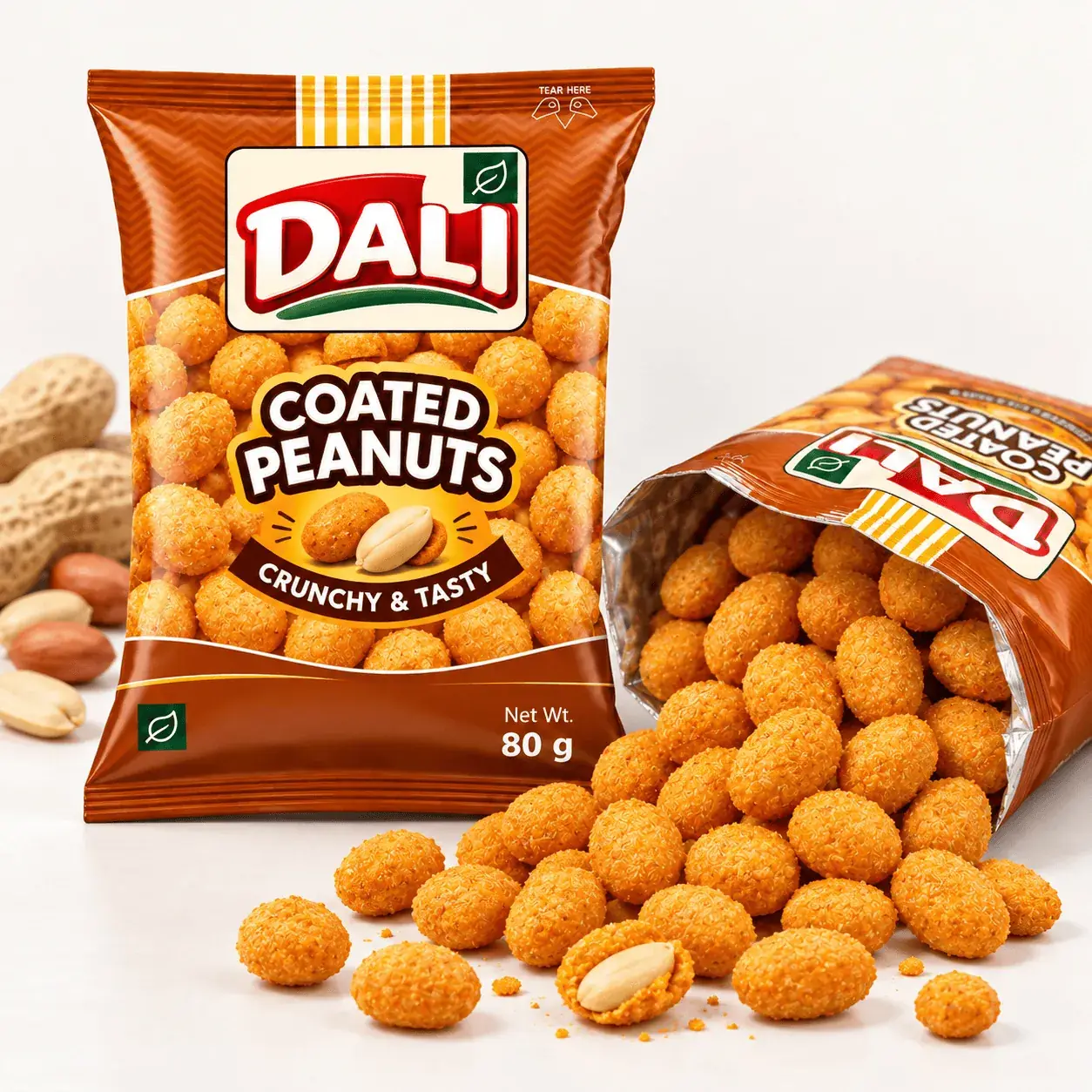 Bowl of Dalilang coated peanuts