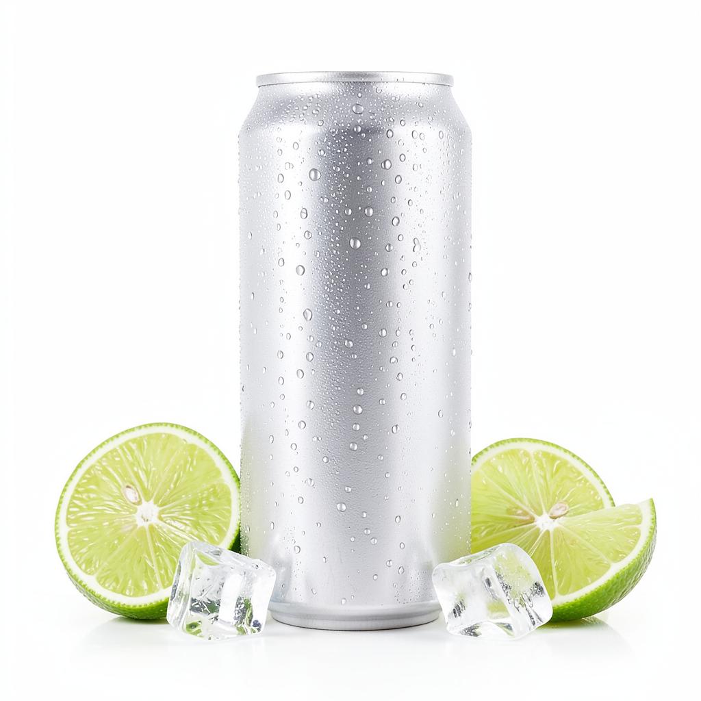 Chilled can of Dalilang sparkling citrus refresher with lime